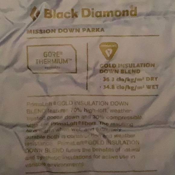 Black Diamond Mission Down Ski Jacket - Denim Blue - Medium - Picture 11 of 16